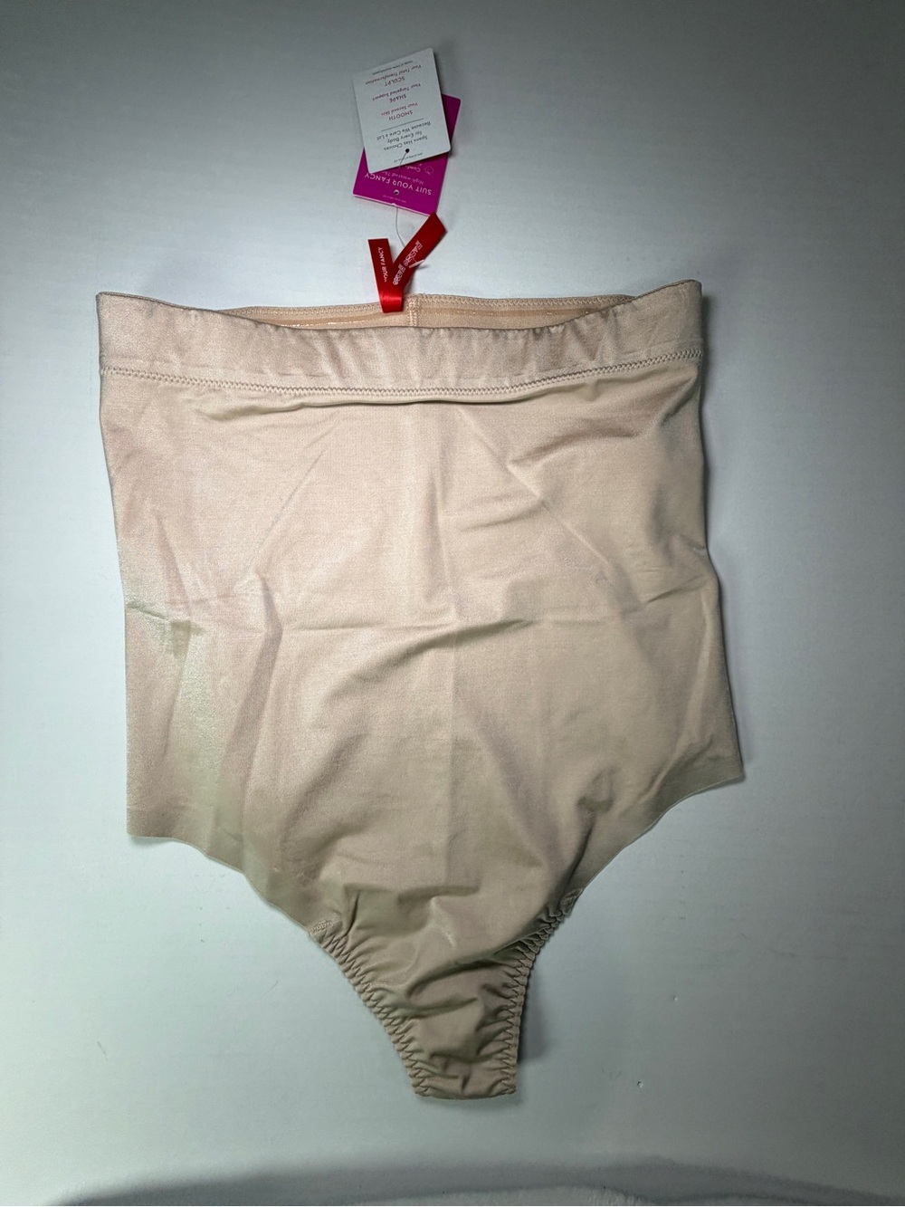 SPANX Beige High-Waisted Thong - SHAPE